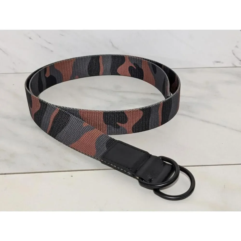 The Rail Men's Olive Camo Print Web Adjustable Belt Size L/XL